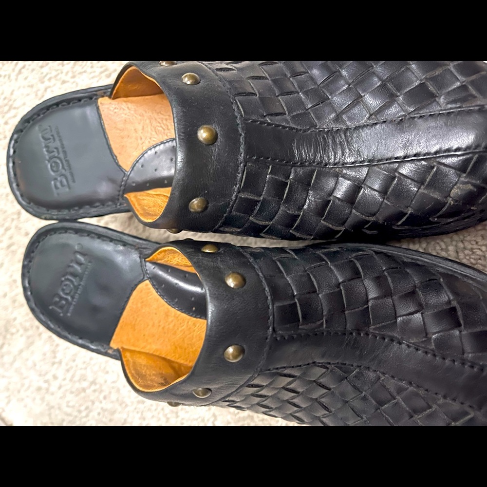 Black BORN Clogs